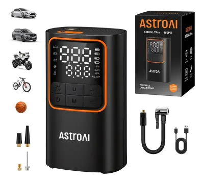 Mini Compressor de Ar Portátil AstroAI Sem Fio 150 PSI 5200mAh